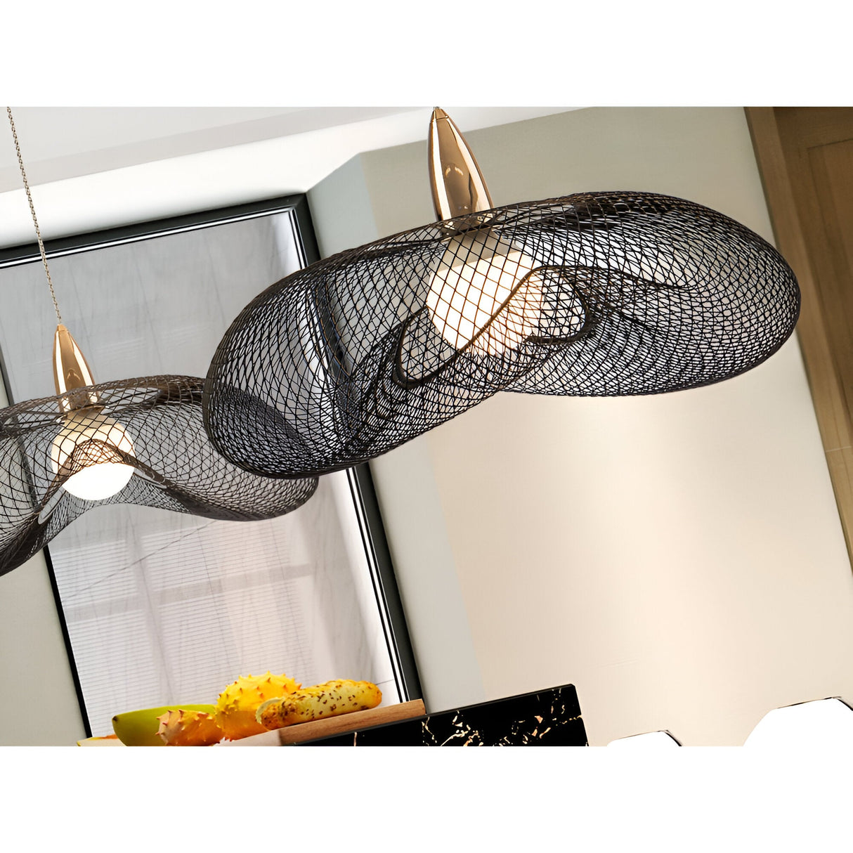 Forma Large 1 Light Pendant - Gold/Black