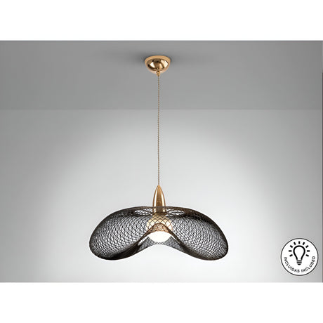 Forma Large 1 Light Pendant - Gold/Black