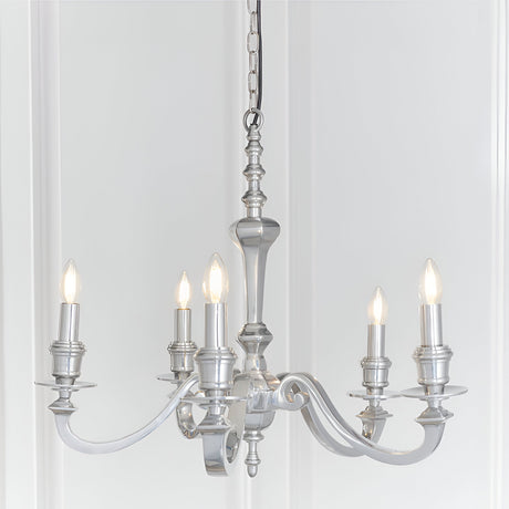Brambourne 5 Light Pendant - Silver