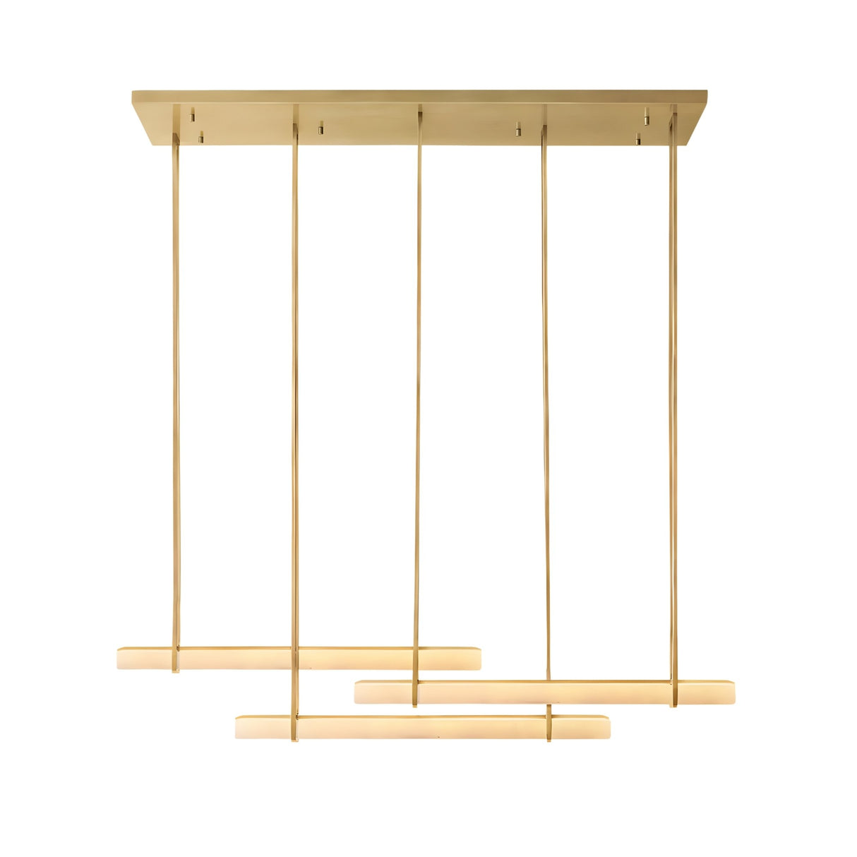 Selvara 3 Light Horizontal LED Alabaster Bar Pendant Light – Brushed Brass & Soft White