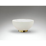 Candy Marble Effect Coffee Table - White & Brass