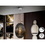 Ovila Large 1 Light Glass Pendant - Smoked Black
