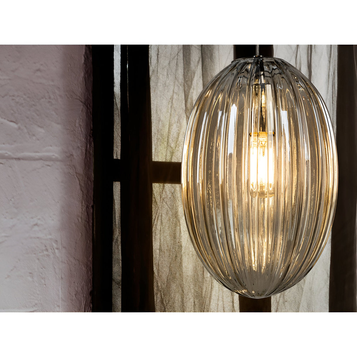 Ovila Small 1 Light Glass Pendant - Cognac