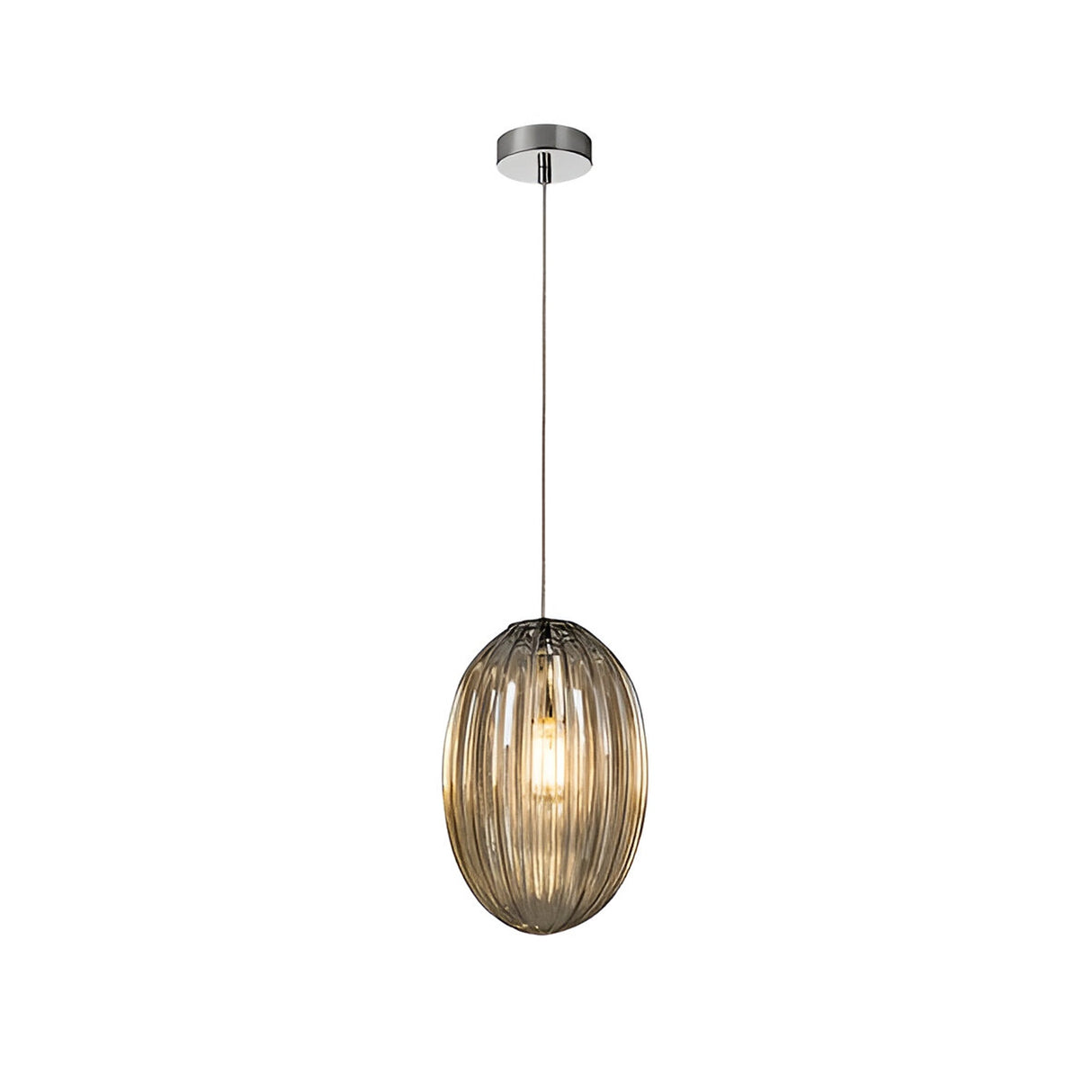 Ovila Small 1 Light Glass Pendant - Cognac