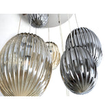 Ovila 9 Light Glass Cluster Pendant - Smoked Black/Brandy (With Remote Control)