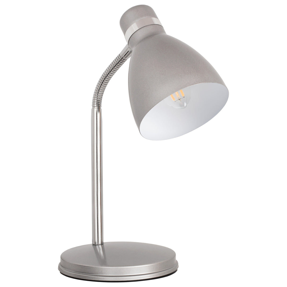 ZARA 10W E14 Adjustable Desk Lamp - Silver