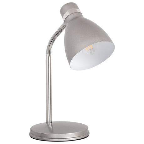 ZARA 10W E14 Adjustable Desk Lamp - Silver
