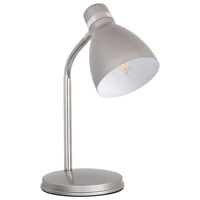 ZARA 10W E14 Adjustable Desk Lamp - Silver