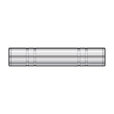 QTX 6.3mm stereo jack socket to socket coupler by AVSL, a metal inline barrel connector with threaded ends, shown on a plain white background.