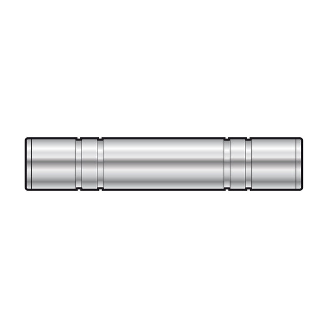 QTX 6.3mm stereo jack socket to socket coupler by AVSL, a metal inline barrel connector with threaded ends, shown on a plain white background.