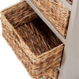 Devonshire Putty Pine 1 Drawer 4 Basket Tall Shelving Unit - 113cm