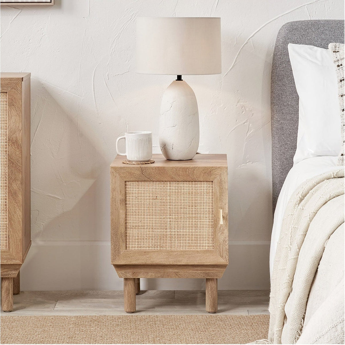 Henrik Rattan 1 Door Cupboard Unit Cabinet - 50cm