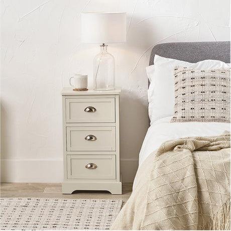 Croft Linen Pine 3 Drawer Unit - 70cm