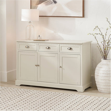 Croft Linen Pine 3 Door Drawer Unit - 75cm