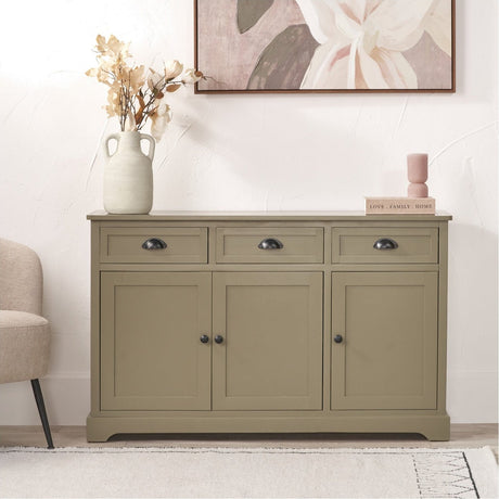 Croft Olive Pine 3 Door Drawer Unit - 75cm