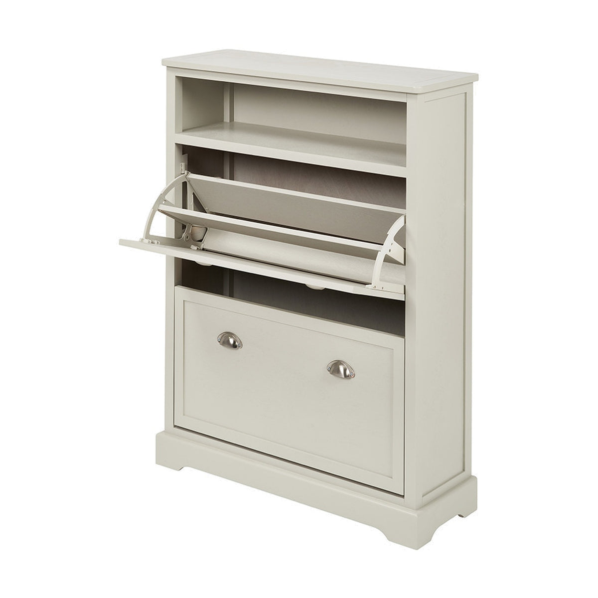 Croft Linen Pine Shoe Storage Shelving Unit - 106cm