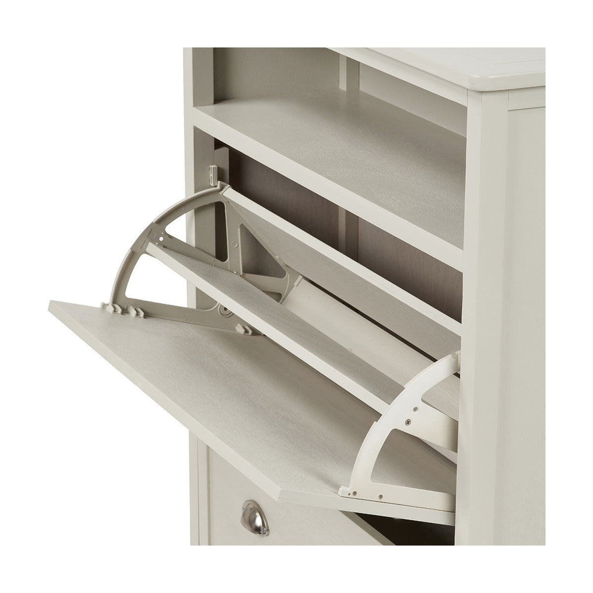 Croft Linen Pine Shoe Storage Shelving Unit - 106cm