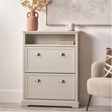 Croft Linen Pine Shoe Storage Shelving Unit - 106cm
