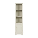 Croft Linen Pine Slim 1 Door 3 Shelf Shelving Unit - 153cm