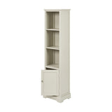 Croft Linen Pine Slim 1 Door 3 Shelf Shelving Unit - 153cm