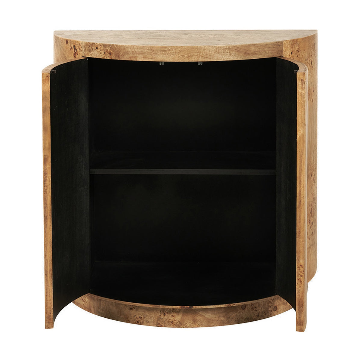 Newborough Burr Wood Effect 2 Door Cabinet - 92cm