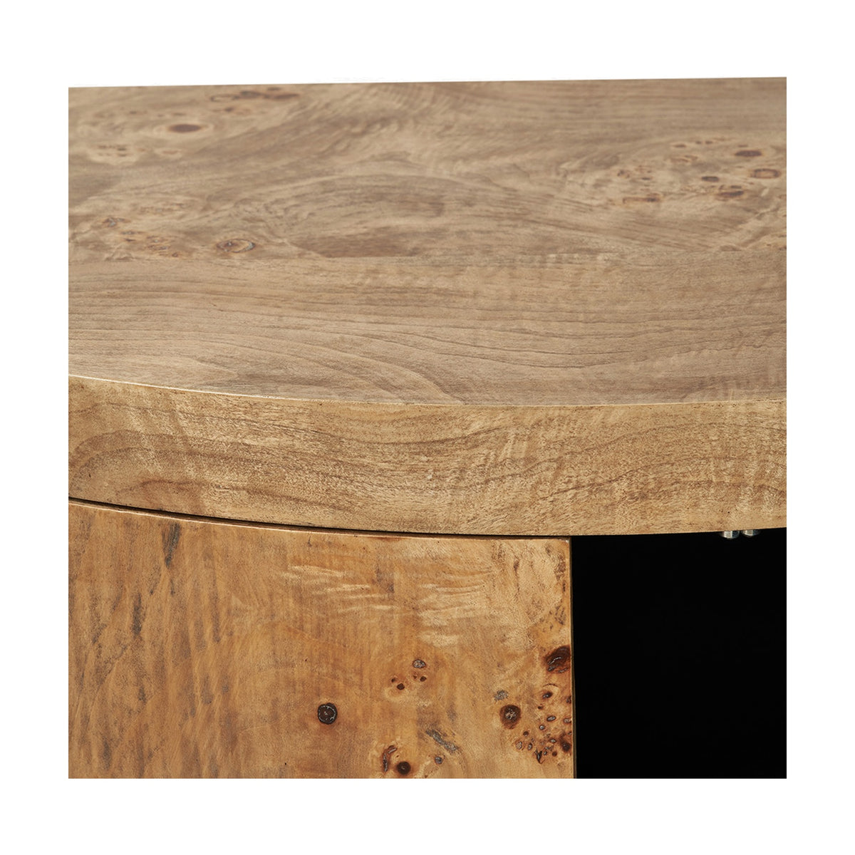 Newborough Burr Wood Effect 2 Door Cabinet - 92cm