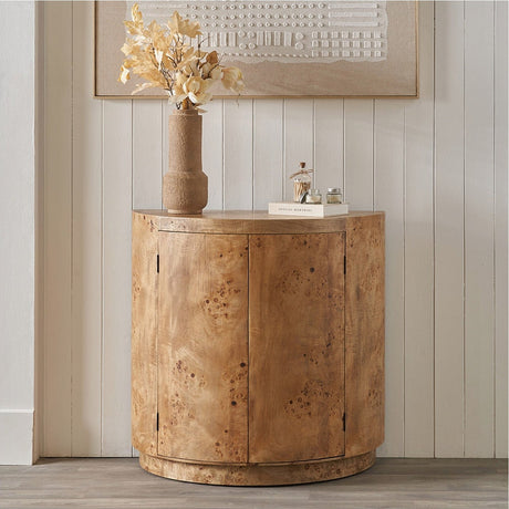 Newborough Burr Wood Effect 2 Door Cabinet - 92cm