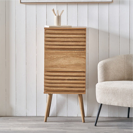 Larvik Eucalyptus Wood 3 Drawer Tall Unit - 98cm