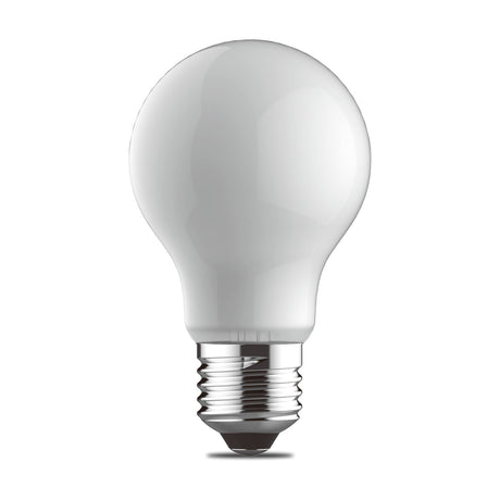 Value E27 6.5W Dimmable Bulb, classic pear-shaped opal glass with chrome-tone screw cap, 60mm size, shown on a plain white background.