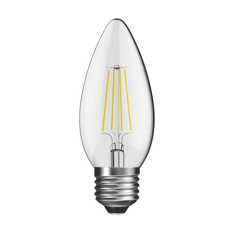 Value E27 4W Bulb 35mm 2700K 400lm in clear, shown upright on a plain white background.