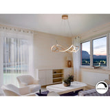 Molly Dimmable LED Small Circular Suspension Light - Rose Gold