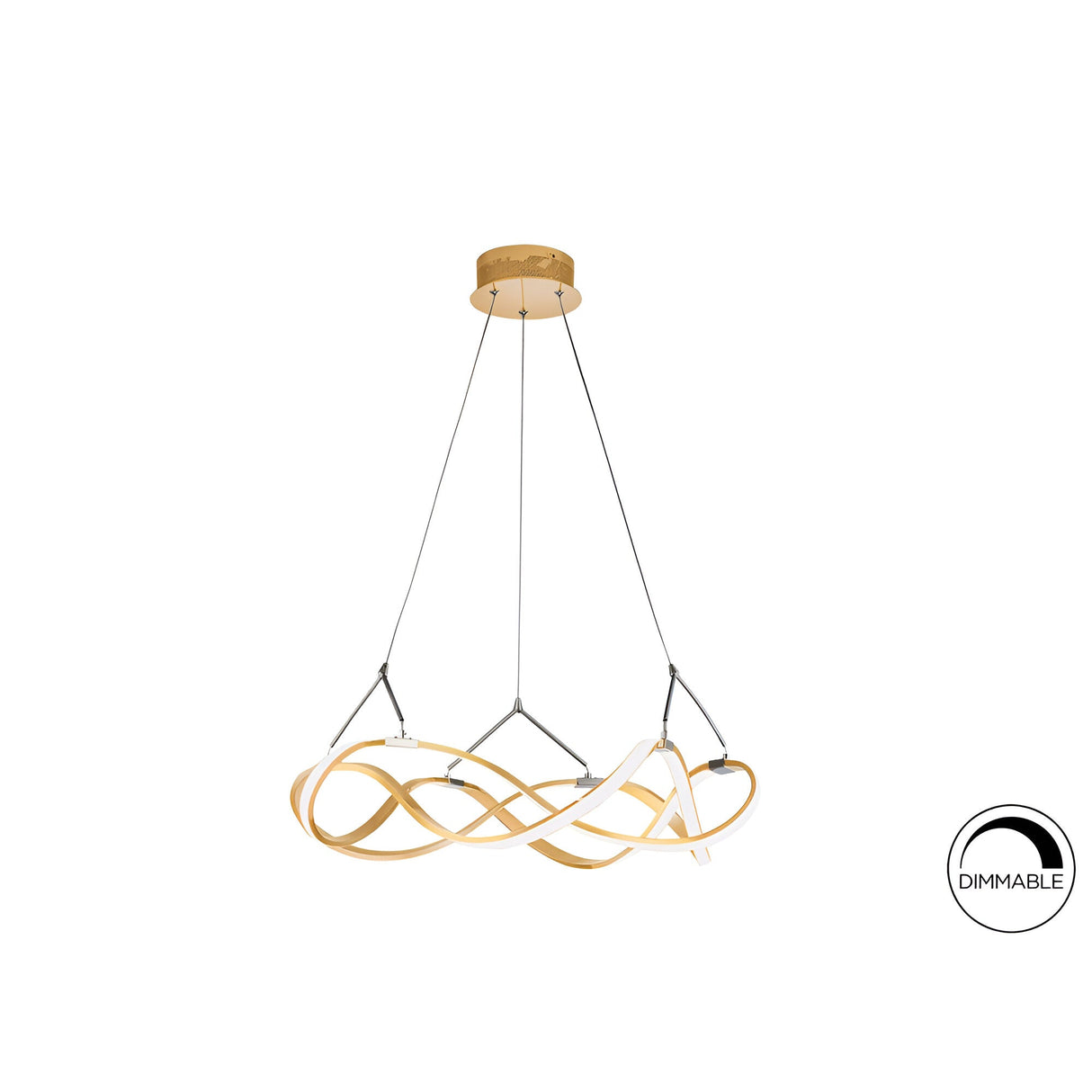 Molly Dimmable LED Small Circular Suspension Light - Rose Gold