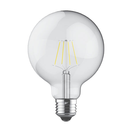 Value E27 4W Globe Bulb 95mm 2700K 470lm - Clear