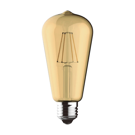 Value E27 4W Bulb 64mm 2200K 330lm in gold, shown upright on a plain white background.