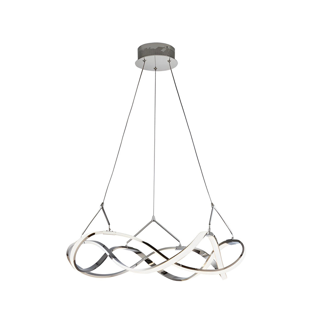 Molly Dimmable LED Small Circular Suspension Light - Chrome