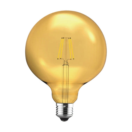 Value E27 8W Globe Bulb 12cm 2200K 806lm - Gold