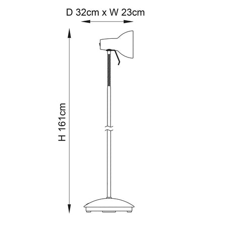 Alderton Floor Lamp - Nickel