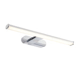 Carlshaw LED bathroom wall light with a slim chrome bracket and long frosted white diffuser bar, shown angled on a plain white background.