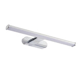Carlshaw LED bathroom wall light with a chrome bracket and elongated frosted opal diffuser tube, shown against a plain white background.