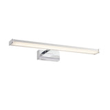 Endon Aldshaw LED bathroom wall light with a slim frosted diffuser bar and chrome bracket, shown against a plain white background.
