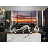 Asana Silver Leaf Human Sculpture - 92cm