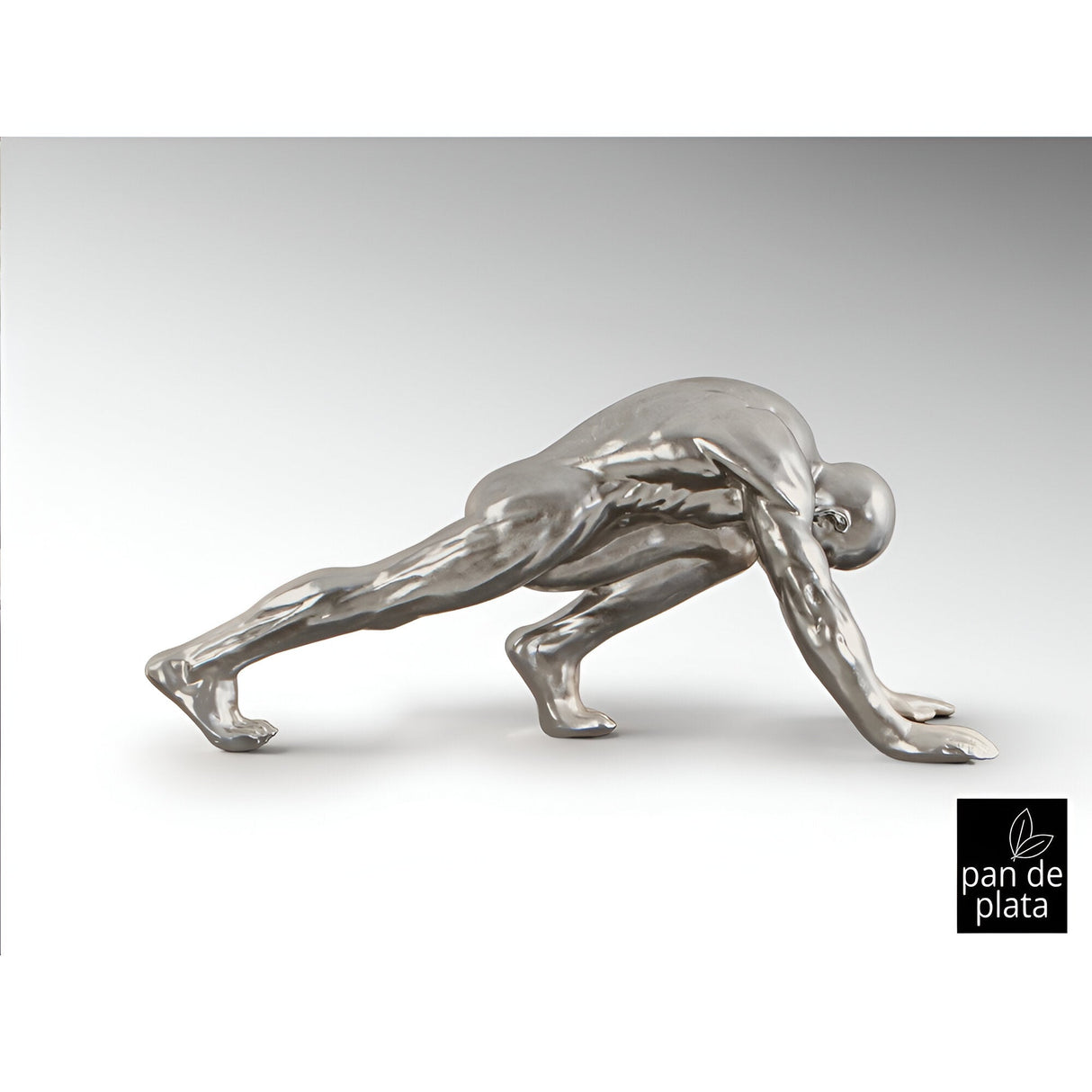 Asana Silver Leaf Human Sculpture - 92cm