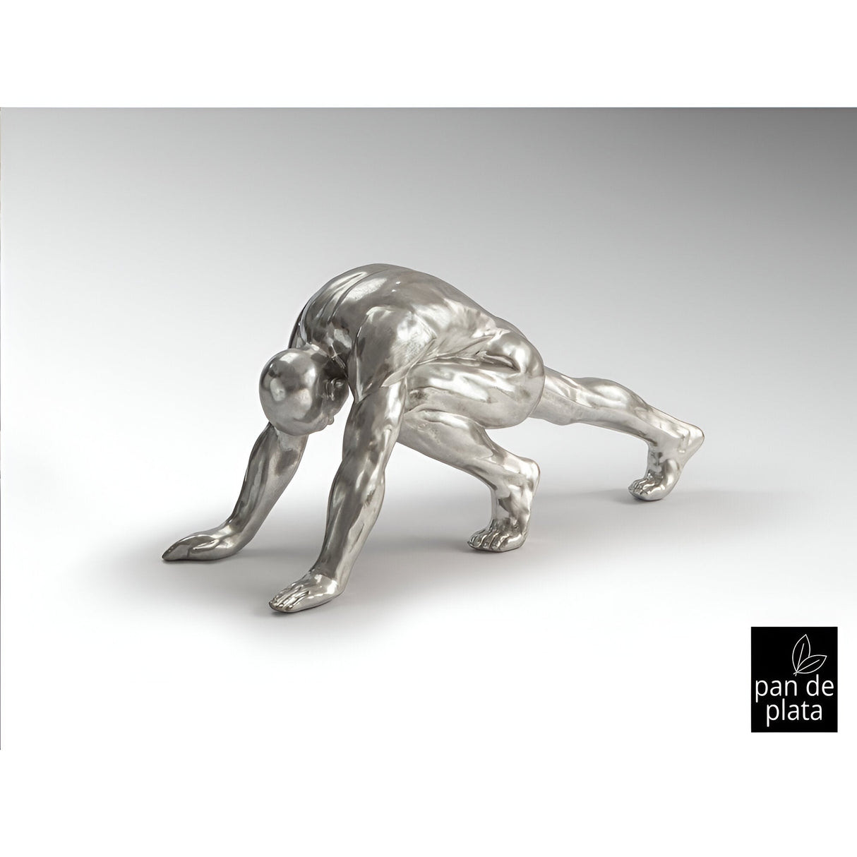 Asana Silver Leaf Human Sculpture - 92cm