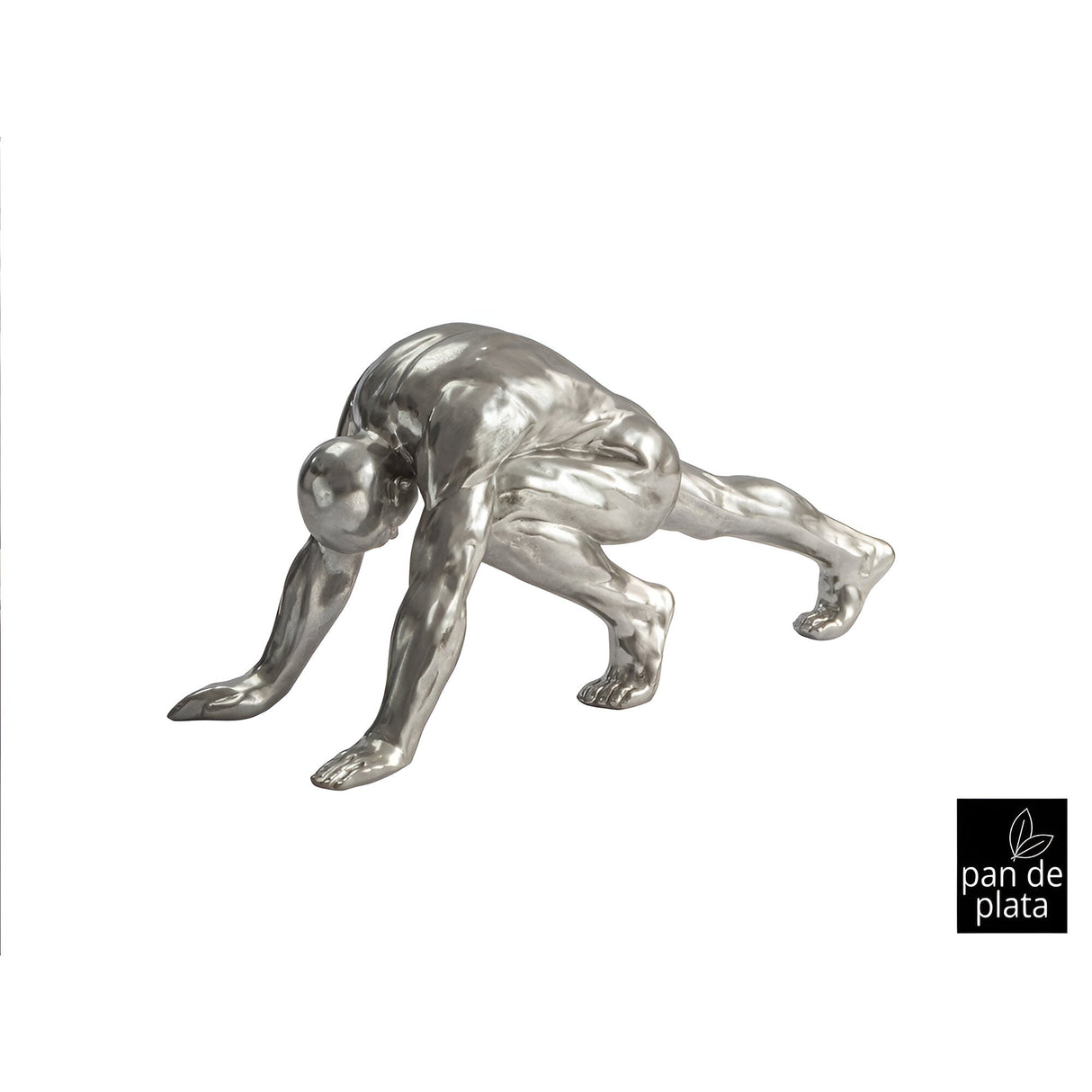 Asana Silver Leaf Human Sculpture - 92cm