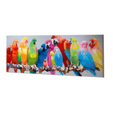 Tropic Multicolour Tropical Birds Acrylic Painting – 60x180cm
