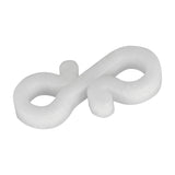 LYYT gutter hook in white UV-resistant plastic with S-shaped clip and central cable channel, shown on a plain white background from the 25 pack.