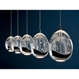 Rocio 5 Light Dimmable LED Glass Bar Pendant 25W 3000K - Chrome