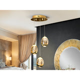 Rocio 14 Light Dimmable LED Glass Cluster Pendant 15W 3000K - Gold
