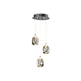 Rocio 14 Light Dimmable LED Glass Cluster Pendant 15W 3000K - Silver