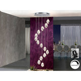 Rocio 14 Light Dimmable LED Small Glass Cluster Pendant 70W 3000K - Silver